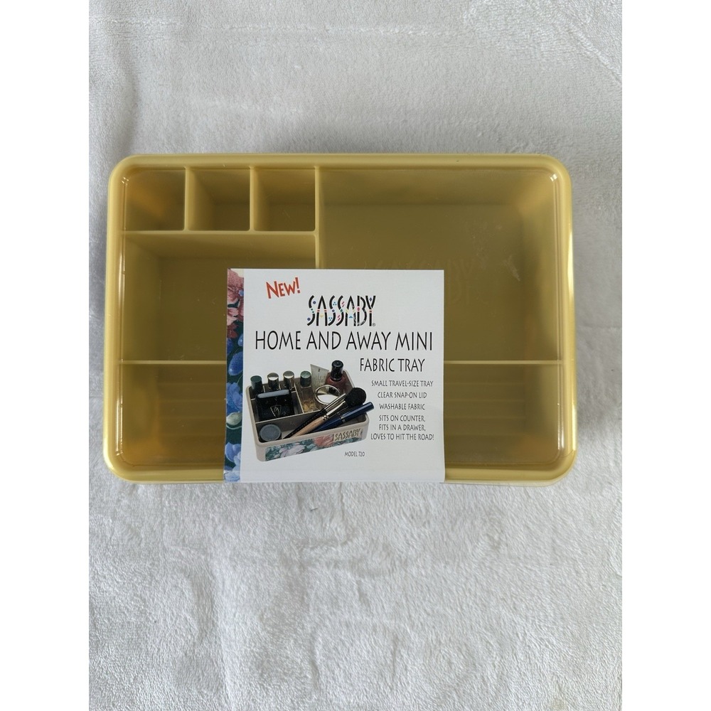 Vintage Sassaby Home and Away Mini Small Fabric Tray Floral Organizer